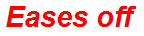 Eases off