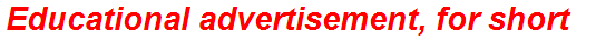 Educational advertisement, for short