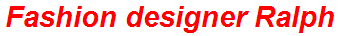 Fashion designer Ralph