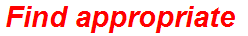 Find appropriate