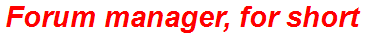 Forum manager, for short
