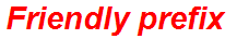 Friendly prefix