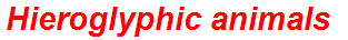 Hieroglyphic animals