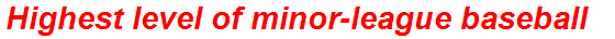 Highest level of minor-league baseball