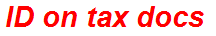ID on tax docs