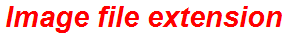 Image file extension