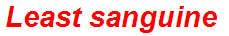 Least sanguine