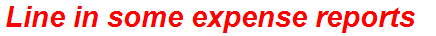 Line in some expense reports