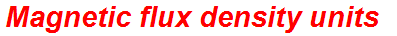 Magnetic flux density units