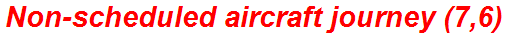 Non-scheduled aircraft journey (7,6)