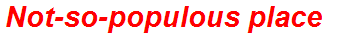 Not-so-populous place