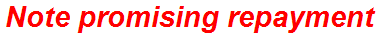 Note promising repayment