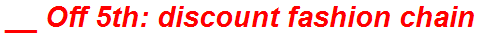 __ Off 5th: discount fashion chain