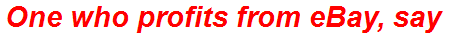 One who profits from eBay, say