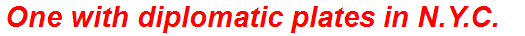 One with diplomatic plates in N.Y.C.