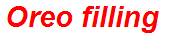 Oreo filling