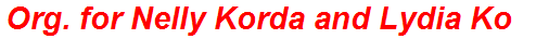Org. for Nelly Korda and Lydia Ko