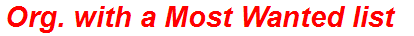 Org. with a Most Wanted list