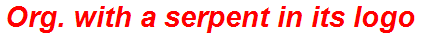 Org. with a serpent in its logo