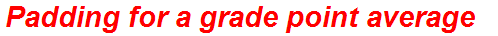 Padding for a grade point average