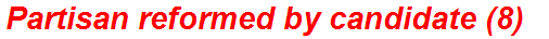Partisan reformed by candidate (8)