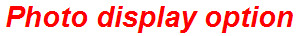 Photo display option