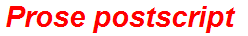Prose postscript
