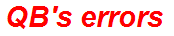 QB's errors