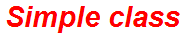 Simple class