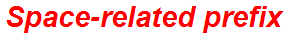 Space-related prefix