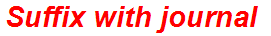 Suffix with journal