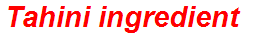 Tahini ingredient