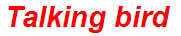 Talking bird
