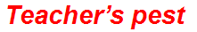 Teacher’s pest