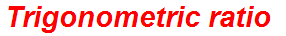 Trigonometric ratio