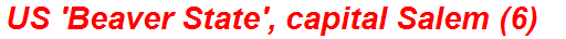 US 'Beaver State', capital Salem (6)