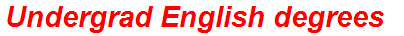 Undergrad English degrees