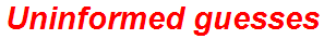 Uninformed guesses