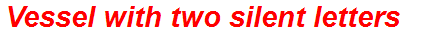 Vessel with two silent letters