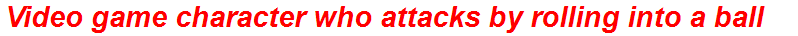 Video game character who attacks by rolling into a ball