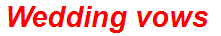 Wedding vows