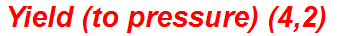Yield (to pressure) (4,2)