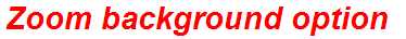 Zoom background option