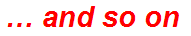… and so on