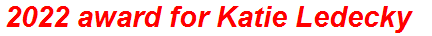 2022 award for Katie Ledecky