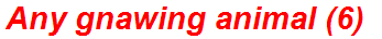 Any gnawing animal (6)