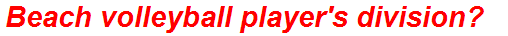 Beach volleyball player's division?
