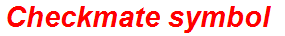 Checkmate symbol