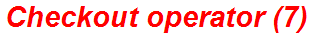 Checkout operator (7)