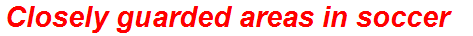 Closely guarded areas in soccer